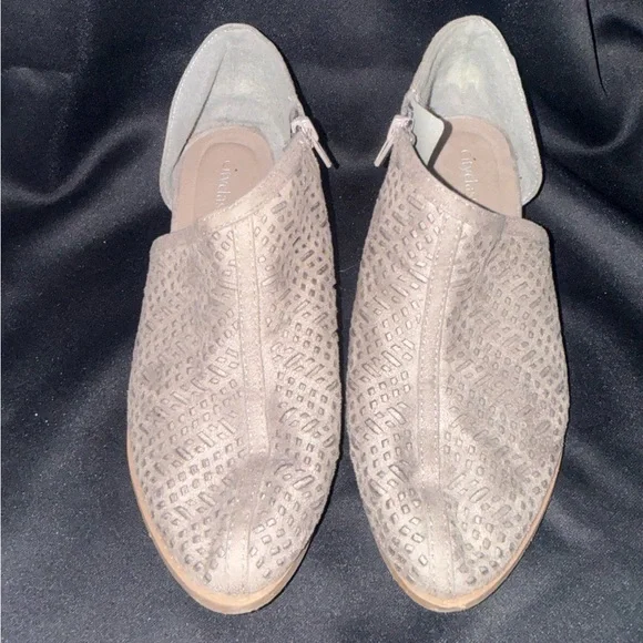 Cityclassified Taupe Cutout Suede Mules - Picture 2 of 2
